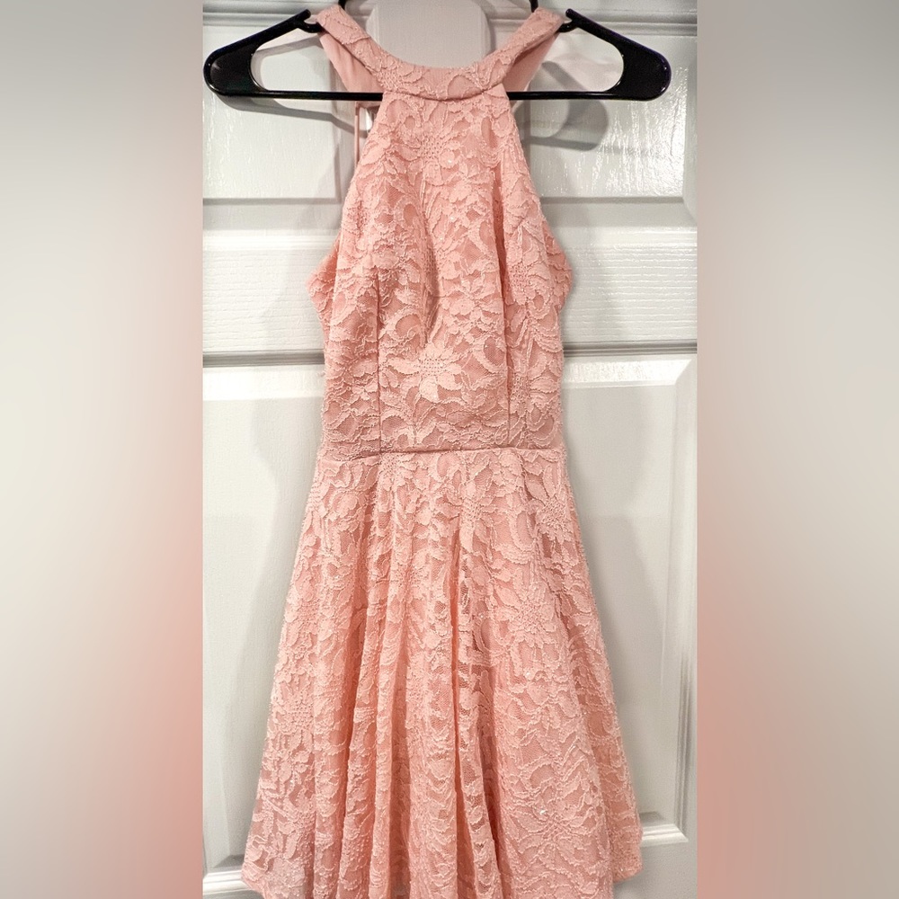 Small size, light pink dress